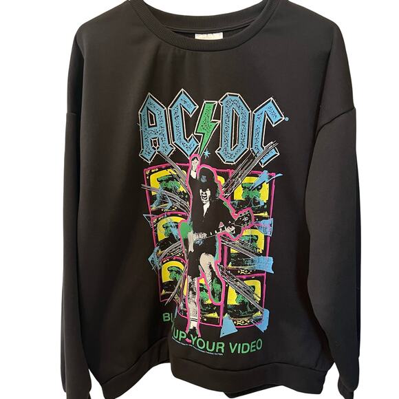 ACDC Soft Long Sleeve Sweatshirt Women's Size XXL Band Shirt - Picture 1 of 5